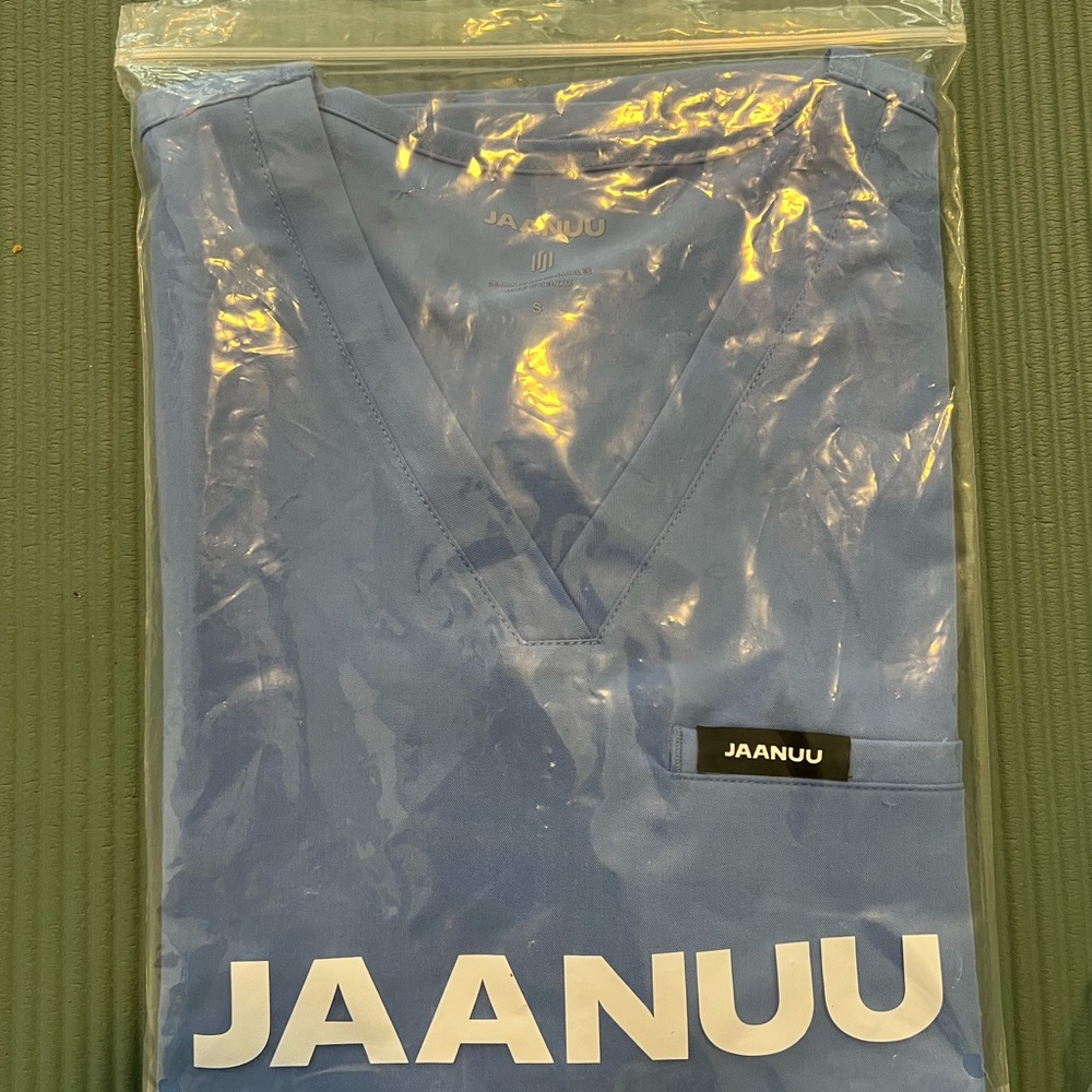 Jaanuu Ceil Blue Medical Scrub Pants - Picture 3 of 6